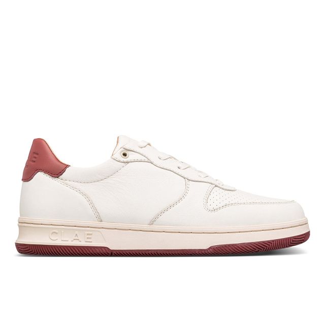 CLAE MALONE Shoes Mens USA356-P14 In Off White Red Ochre